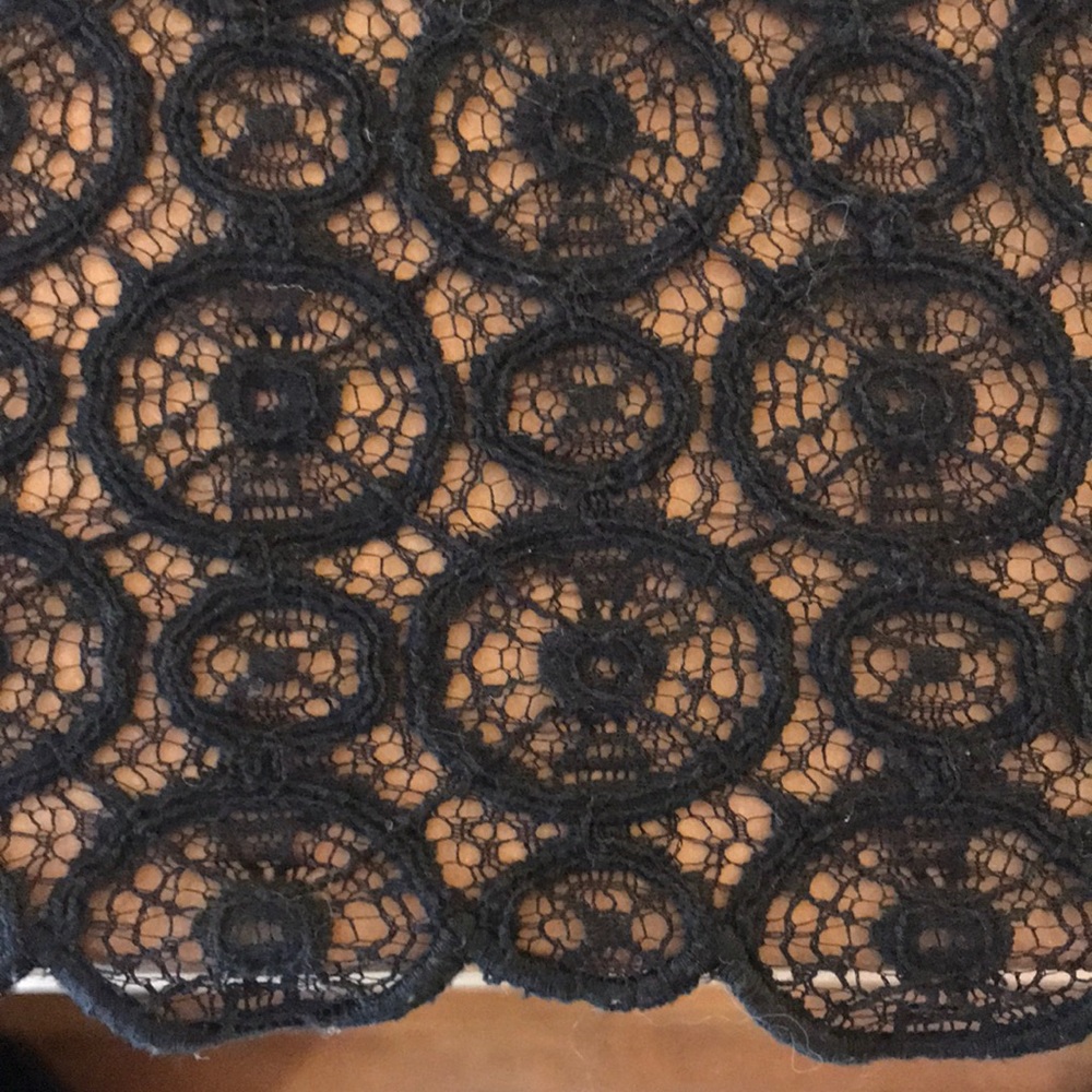 S/XS Madewell Hi-Line Black Lace Top - Picture 5 of 5